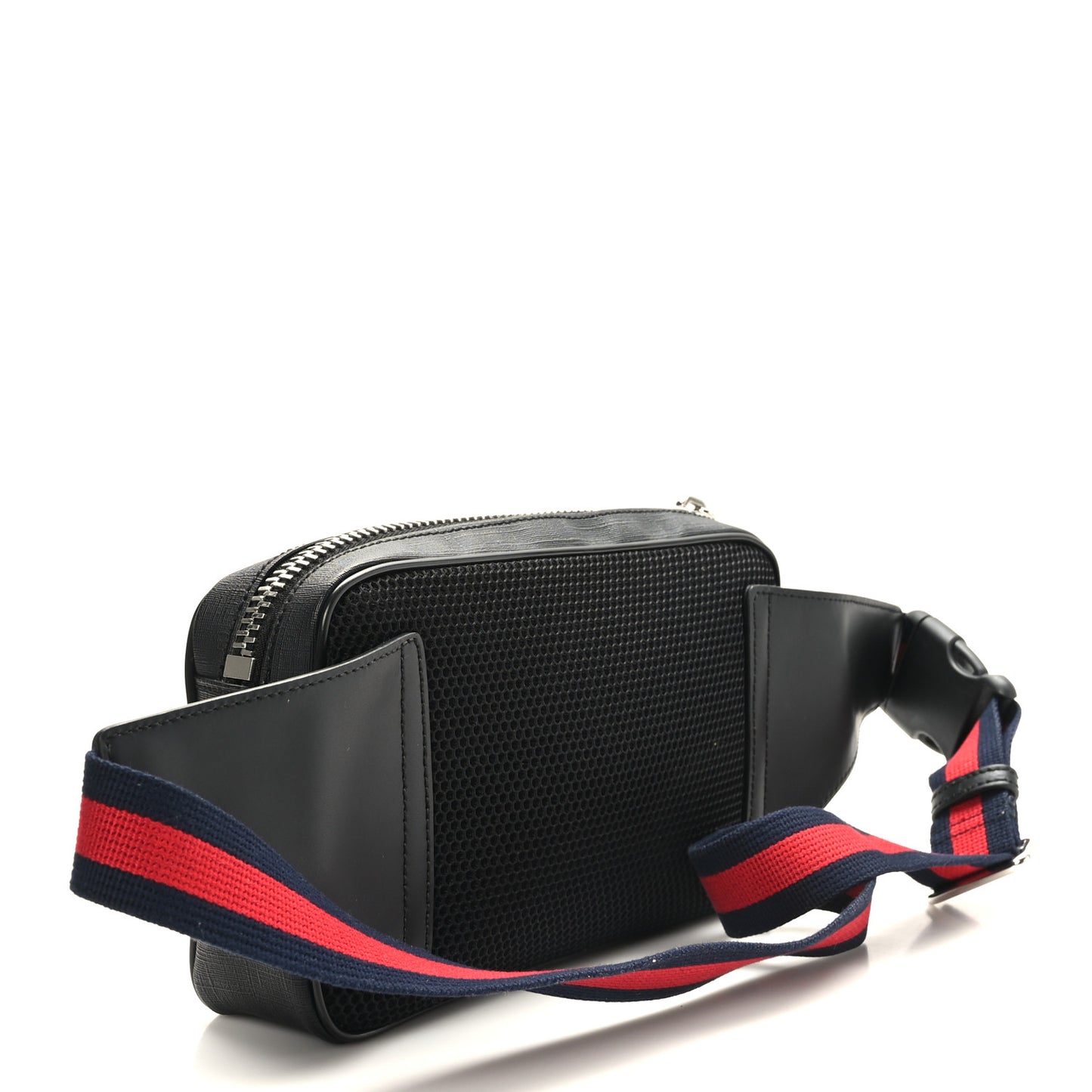 Soft GG Supreme Monogram Web Belt Bag Black Grey