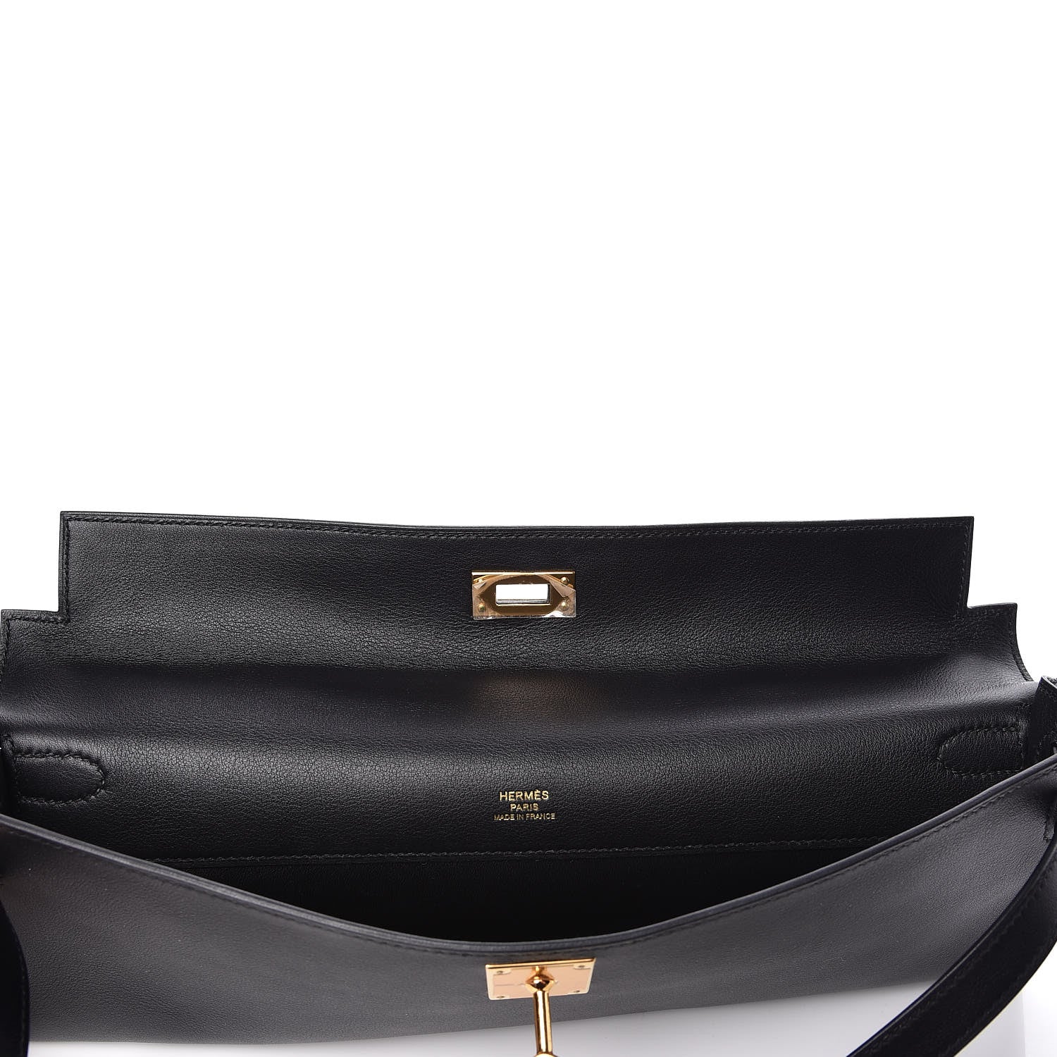 Hermes Swift Kelly Cut Clutch Pochette Black 12 of 28