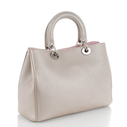 Christian Dior Metallic Bullcalf Medium Diorissimo Bag Champagne 3 of 7