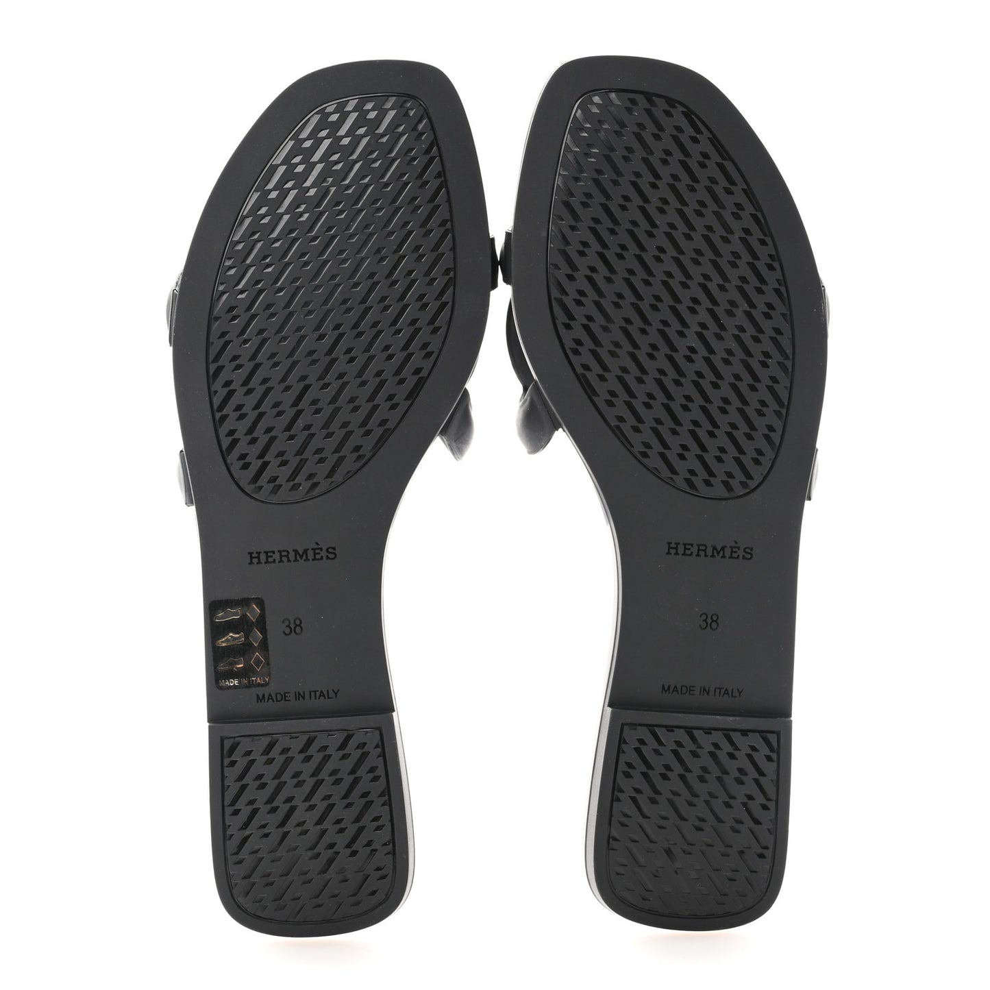 Rubber Aloha Sandals 38 Black