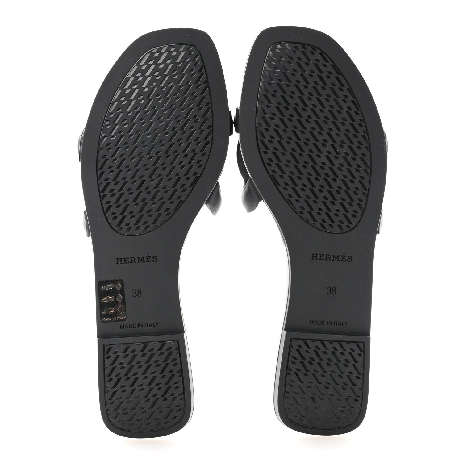 Hermes Rubber Aloha Sandals 38 Black 5 of 9