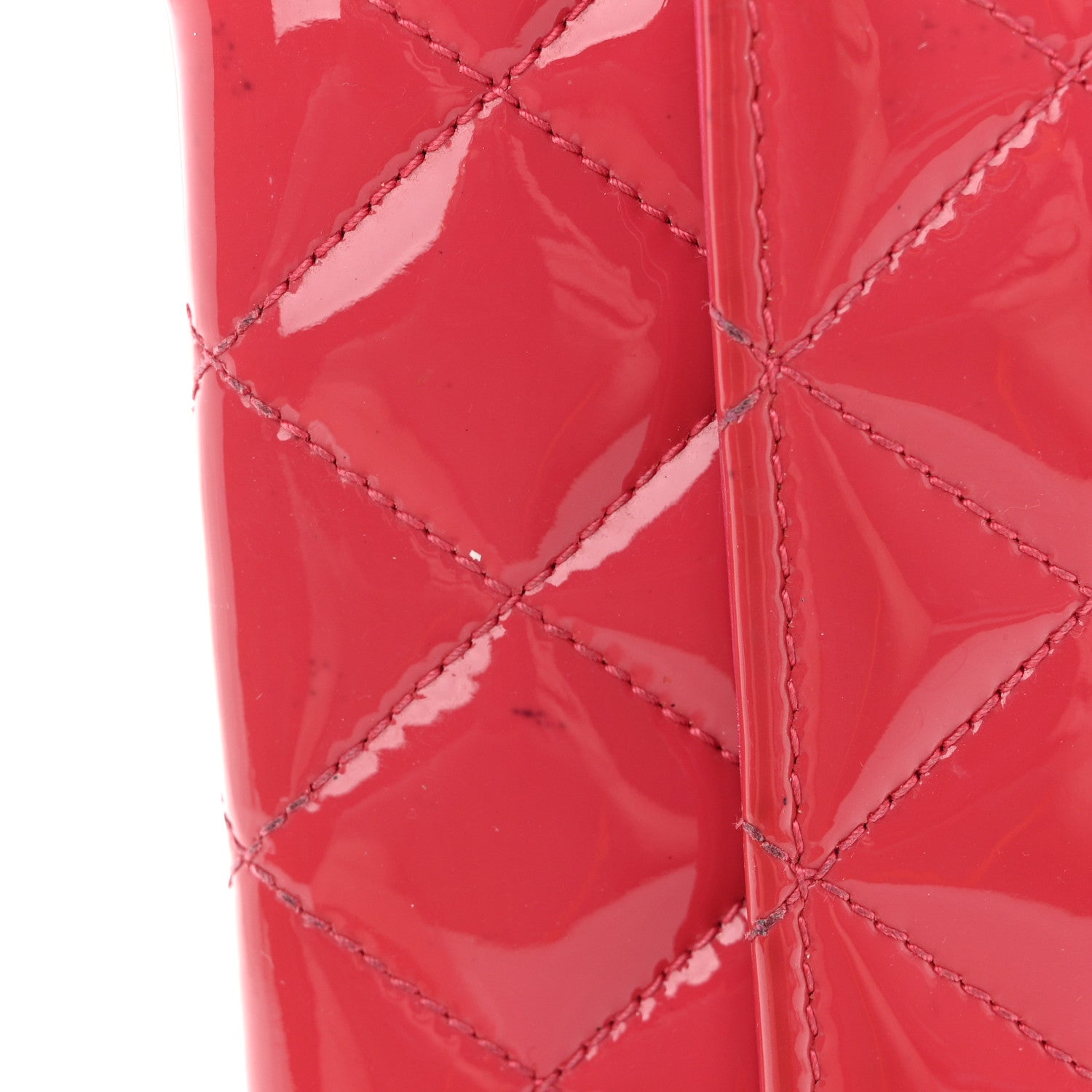 Chanel Patent Quilted Large Gusset Flap Wallet Pink 9 of 11