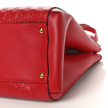 Gucci Soft Guccissima Top Handle Bag Red 9 of 9