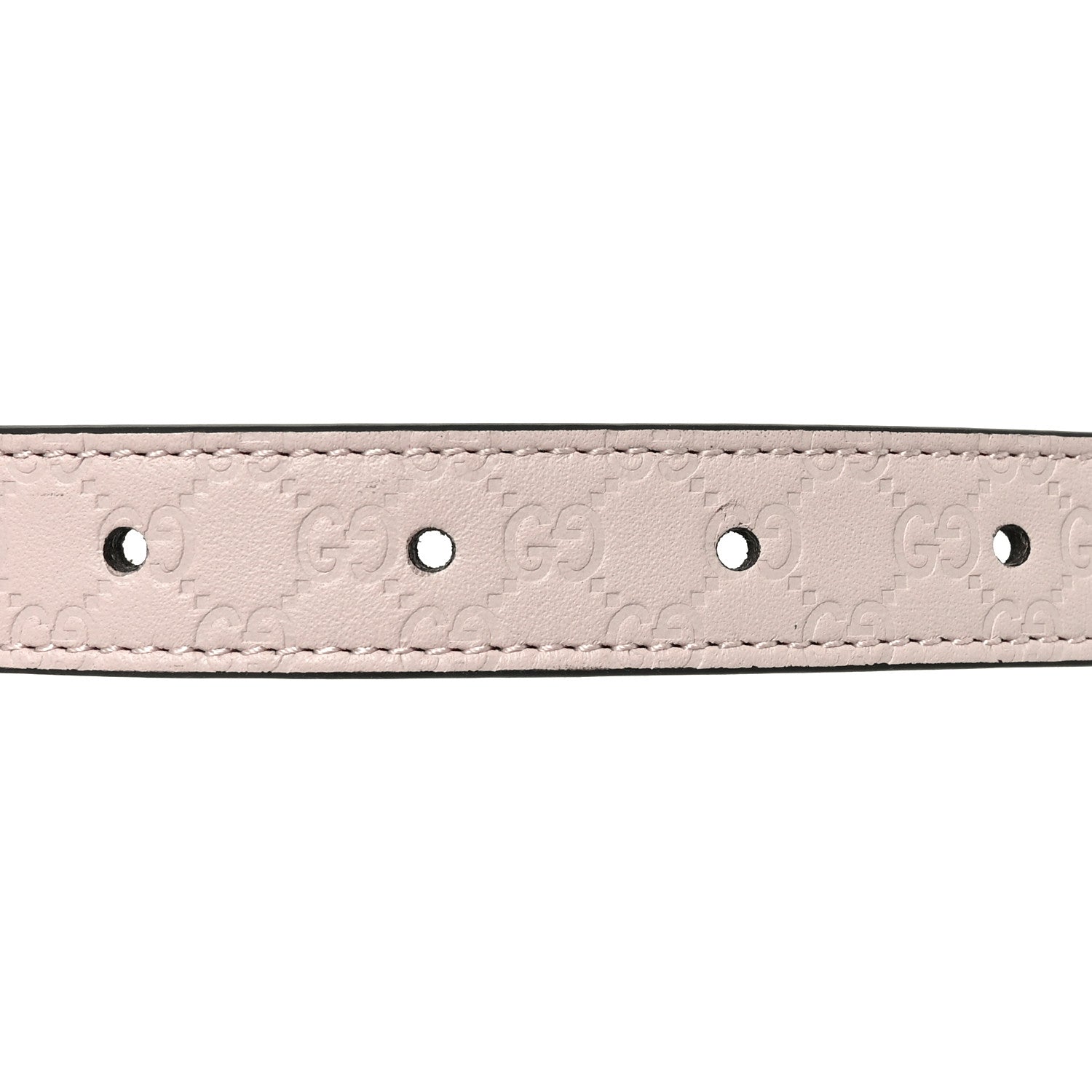 Gucci Arabella Calfskin Guccissima Double G Reversible 20mm Belt 80 32 Porcelain Rose Brown 5 of 5