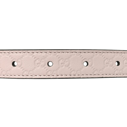 Gucci Arabella Calfskin Guccissima Double G Reversible 20mm Belt 80 32 Porcelain Rose Brown 5 of 5