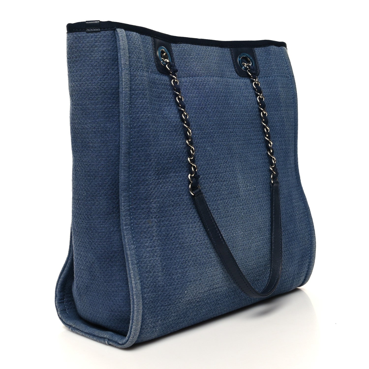 Chanel Canvas Mini Deauville Tote Denim Blue 3 of 10