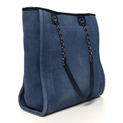 Chanel Canvas Mini Deauville Tote Denim Blue 3 of 10