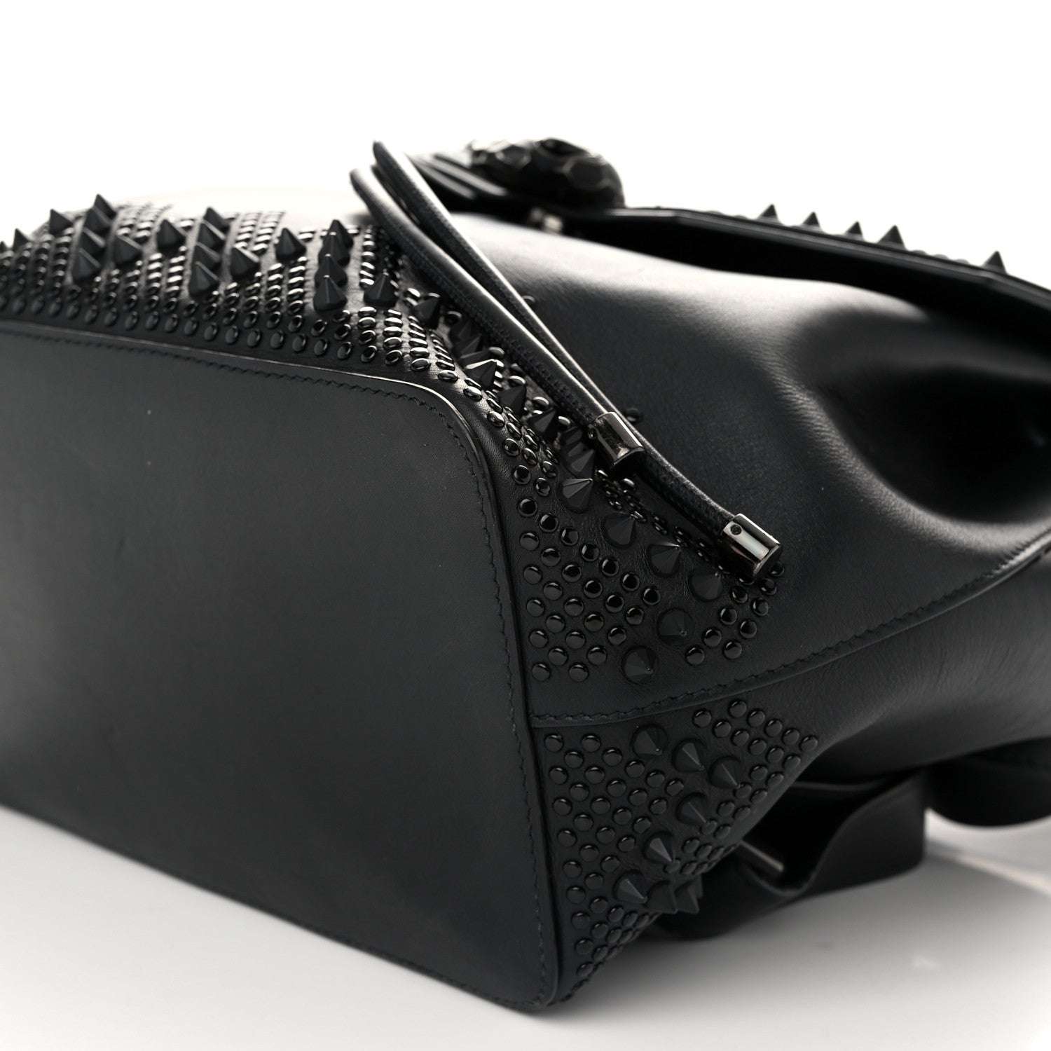 Bulgari X NICHOLAS KIRKWOOD Calfskin Studded Serpenti Forever Backpack Black 9 of 9