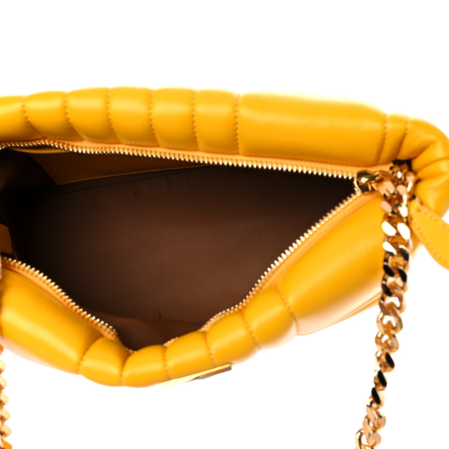 Calfskin Quilted Small Lola Zip Deep Saffron