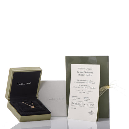 Van Cleef & Arpels 18K Yellow Gold Mother of Pearl Sweet Alhambra Pendant Necklace 7 of 7