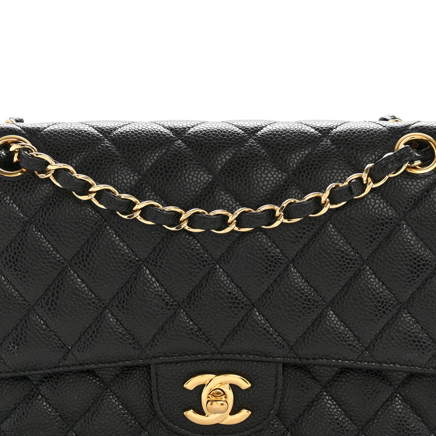 Chanel Caviar Quilted Medium Double Flap Black 8 of 14