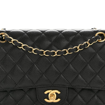 Chanel Caviar Quilted Medium Double Flap Black 8 of 14