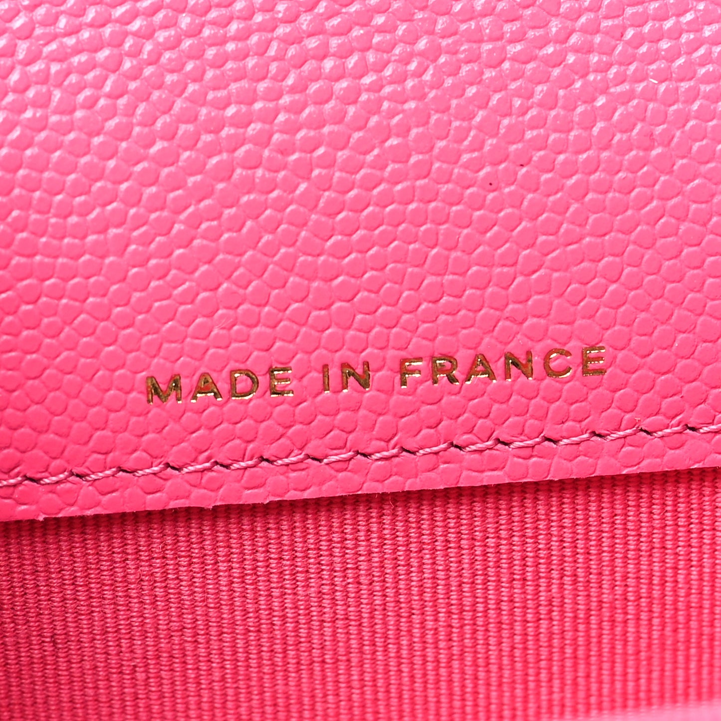 Caviar Quilted Flap Card Holder Wallet Pink