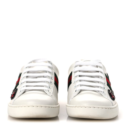 Gucci Calfskin Web Studded Womens Arrow Ace Sneakers 35.5 White 3 of 13