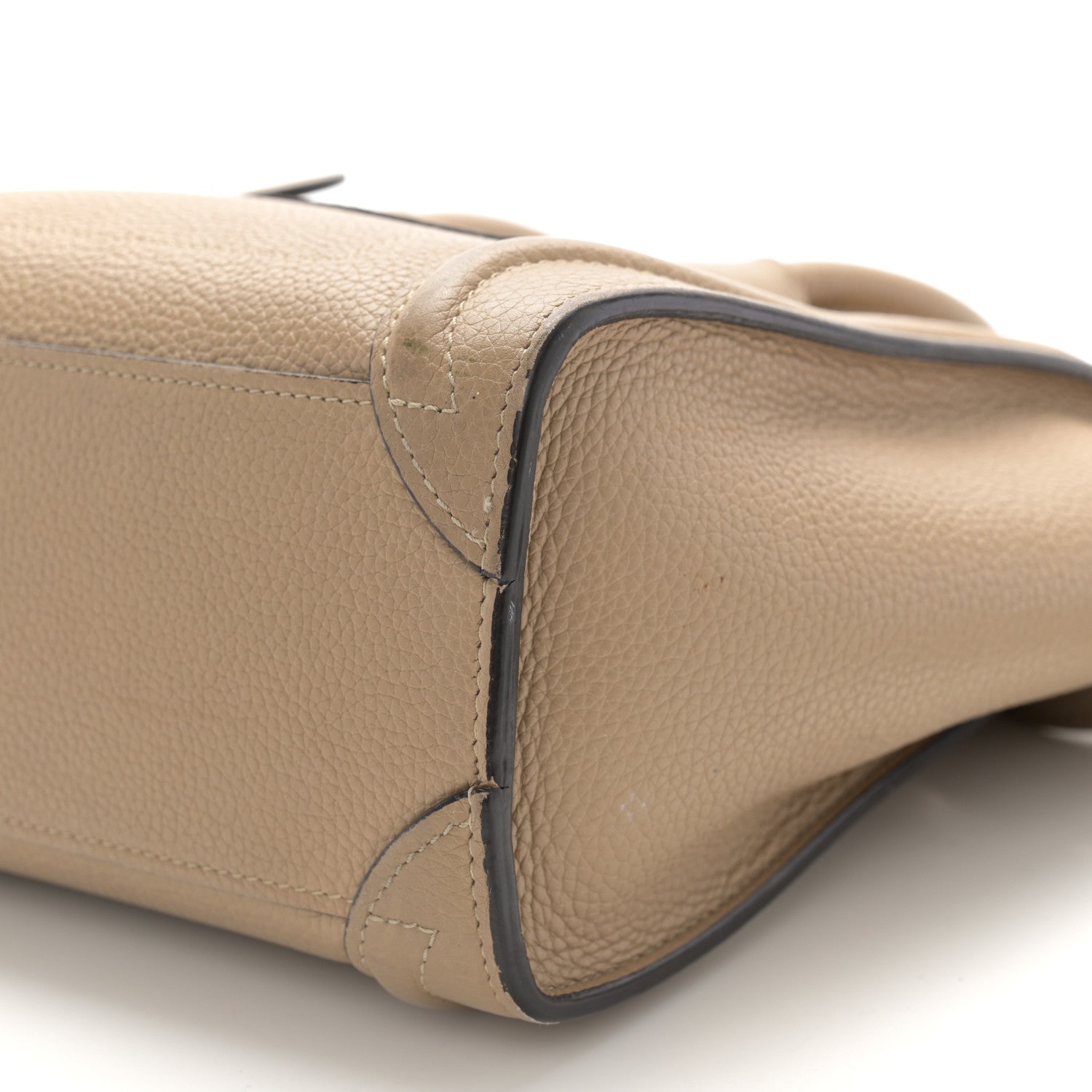 Celine Drummed Calfskin Nano Luggage Dune 11 of 16