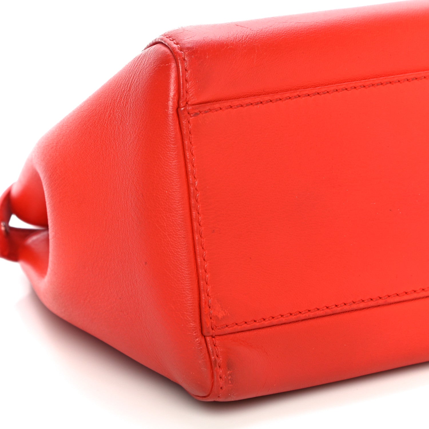 Fendi Nappa Mini Peekaboo Iconic Satchel Papavero 11 of 16
