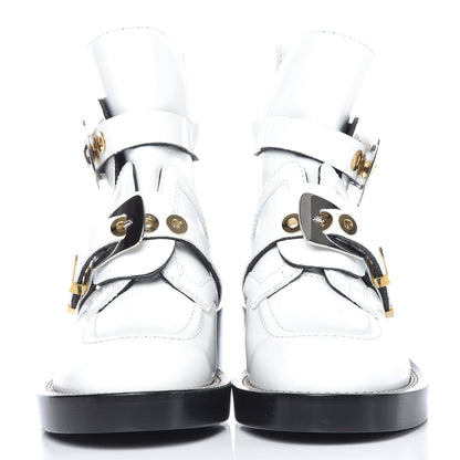 Balenciaga Brushed Calfskin Ceinture Ankle Boots 36 White 2 of 13