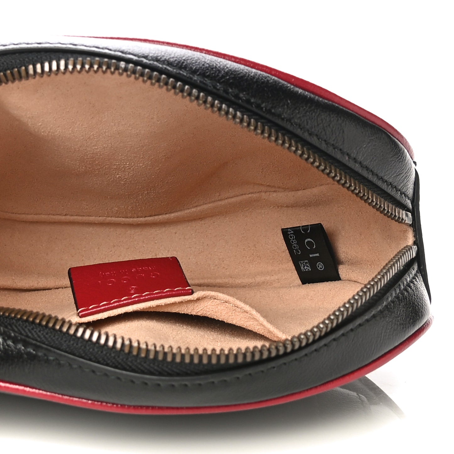 Azalea Calfskin Matelasse Diagonal Torchon GG Marmont Belt Bag 75 30 Black Romantic Cerise