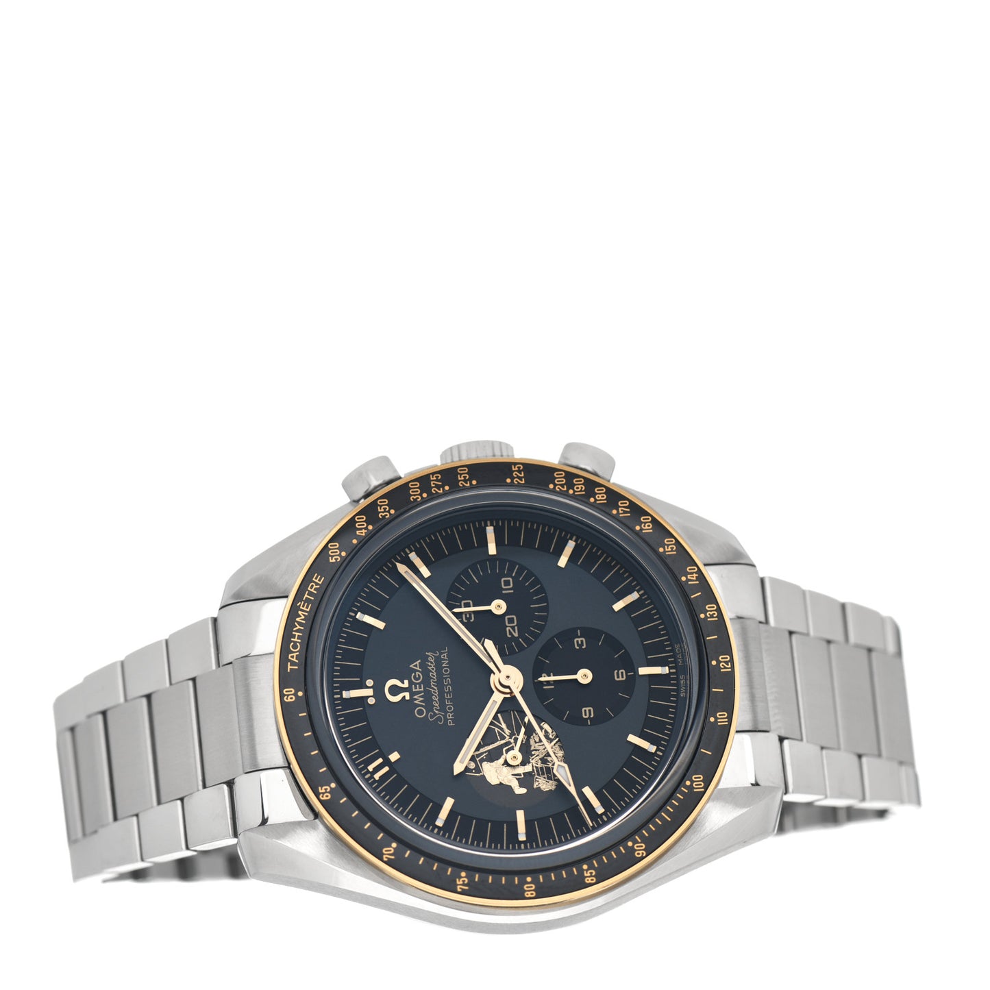 Stainless Steel 42mm Speedmaster Co-Axial Master Chronometer Chronograph Apollo 11 Manual Winding Watch Black 310.20.42.50.01.001