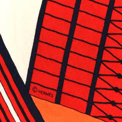 Hermes Cashmere Silk Couvertures Nouvelles Losange Scarf 4 of 4