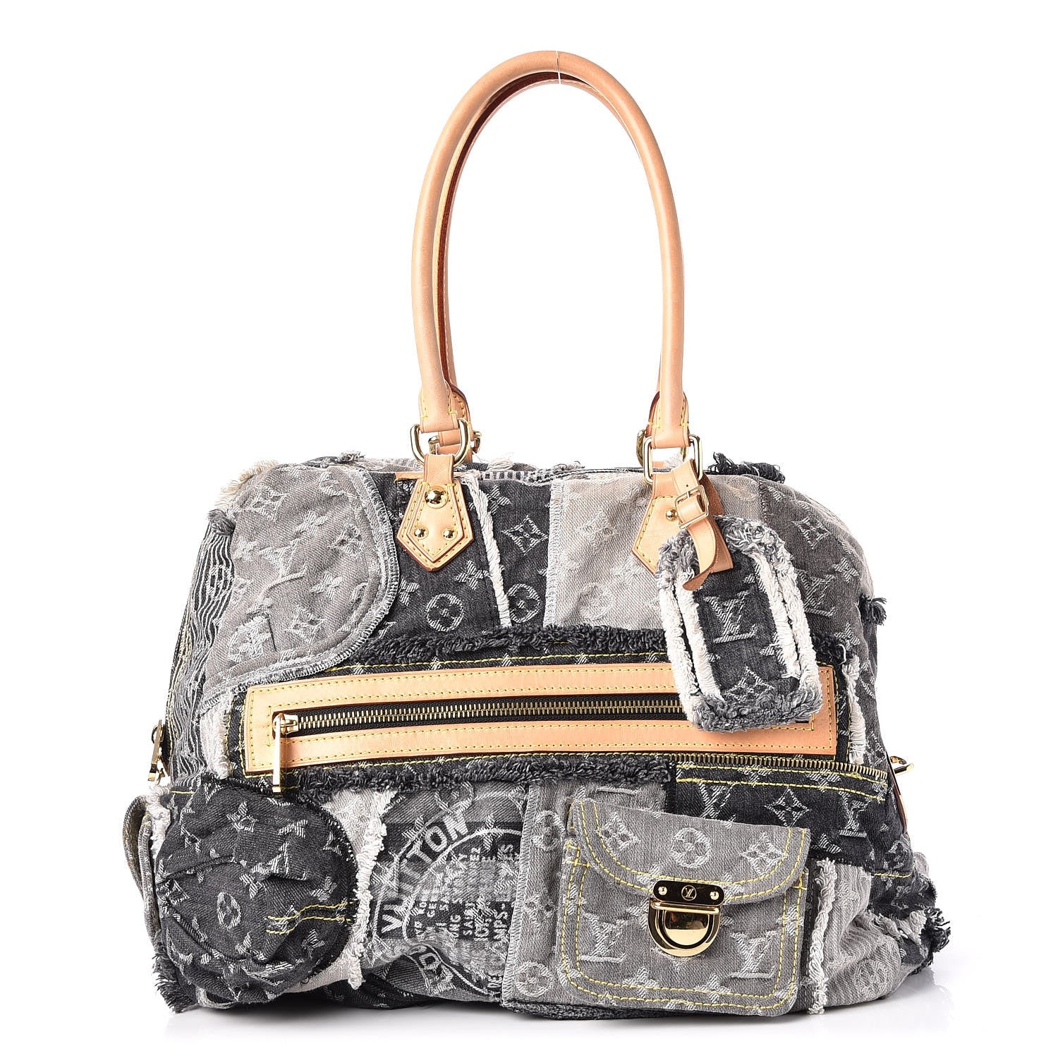 Louis Vuitton Denim Patchwork Bowly Black 1 of 7
