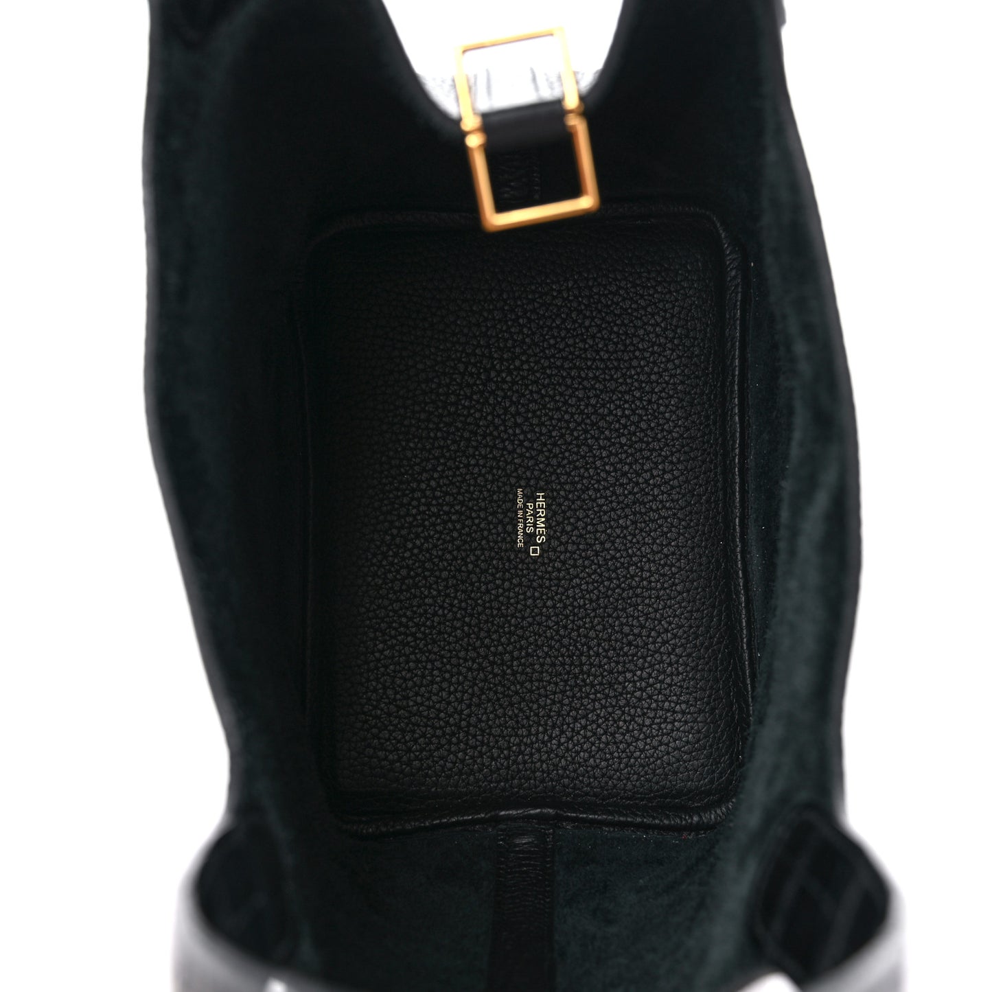 Taurillon Clemence Matte Alligator Picotin Lock Touch 18 PM Black
