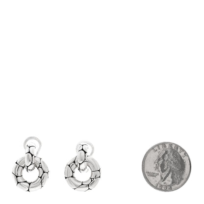 John Hardy Sterling Silver Small Kali Pebble Hoop Drop Earrings 2 of 4