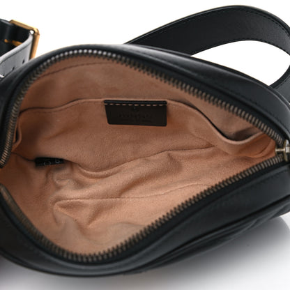 Gucci Calfskin Matelasse GG Marmont Belt Bag 85 34 Black 5 of 6