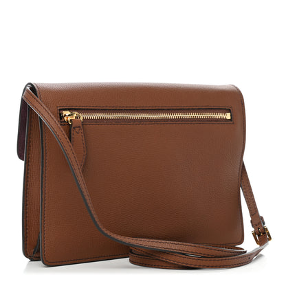 Burberry Derby Calfskin House Check Small Macken Crossbody Bag Tan 2 of 7