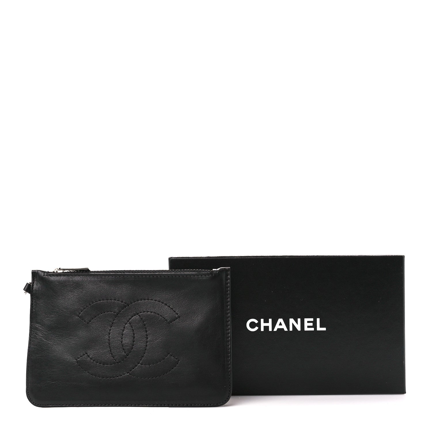 Chanel Calfskin CC Small Cosmetic Case Black 11 of 11
