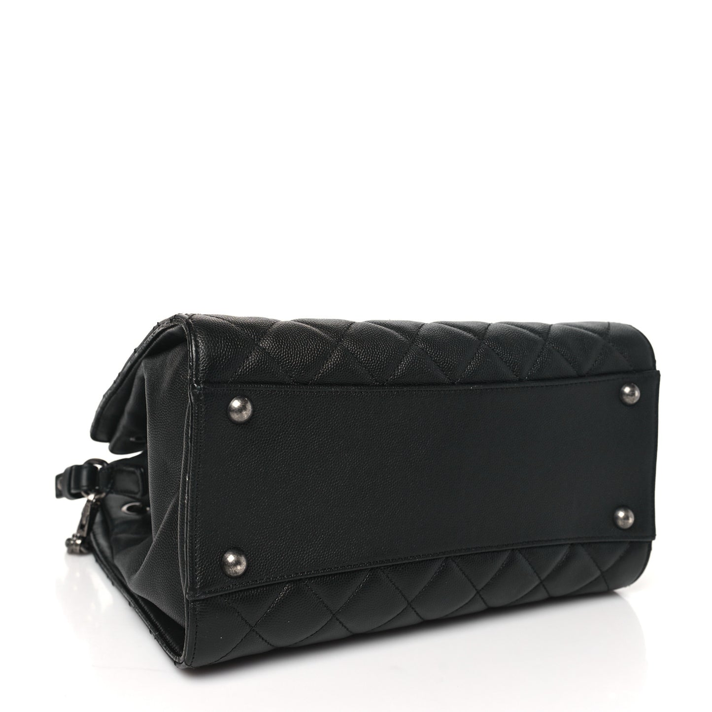 Caviar Quilted Medium CC Bucket Bag Black