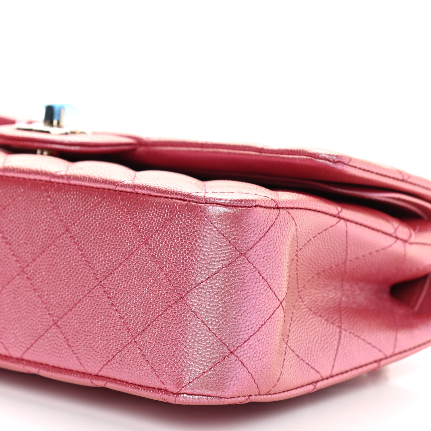 Chanel Iridescent Caviar Quilted Medium Double Flap Pink 8 of 8