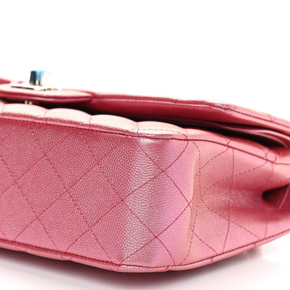 Chanel Iridescent Caviar Quilted Medium Double Flap Pink 8 of 8