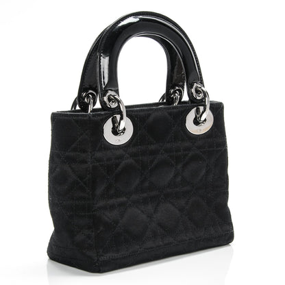 Christian Dior Satin Patent Cannage Mini Lady Dior Black 3 of 7