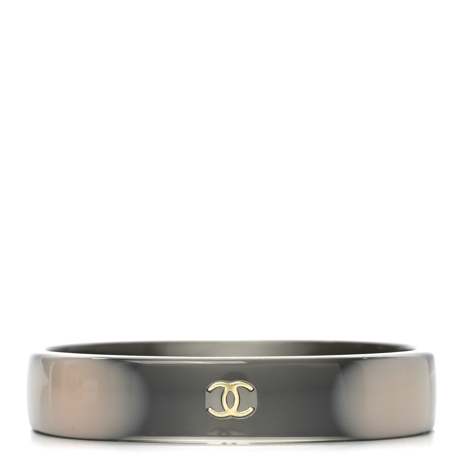 Chanel Resin Gradient CC Bangle Black Rose 1 of 5