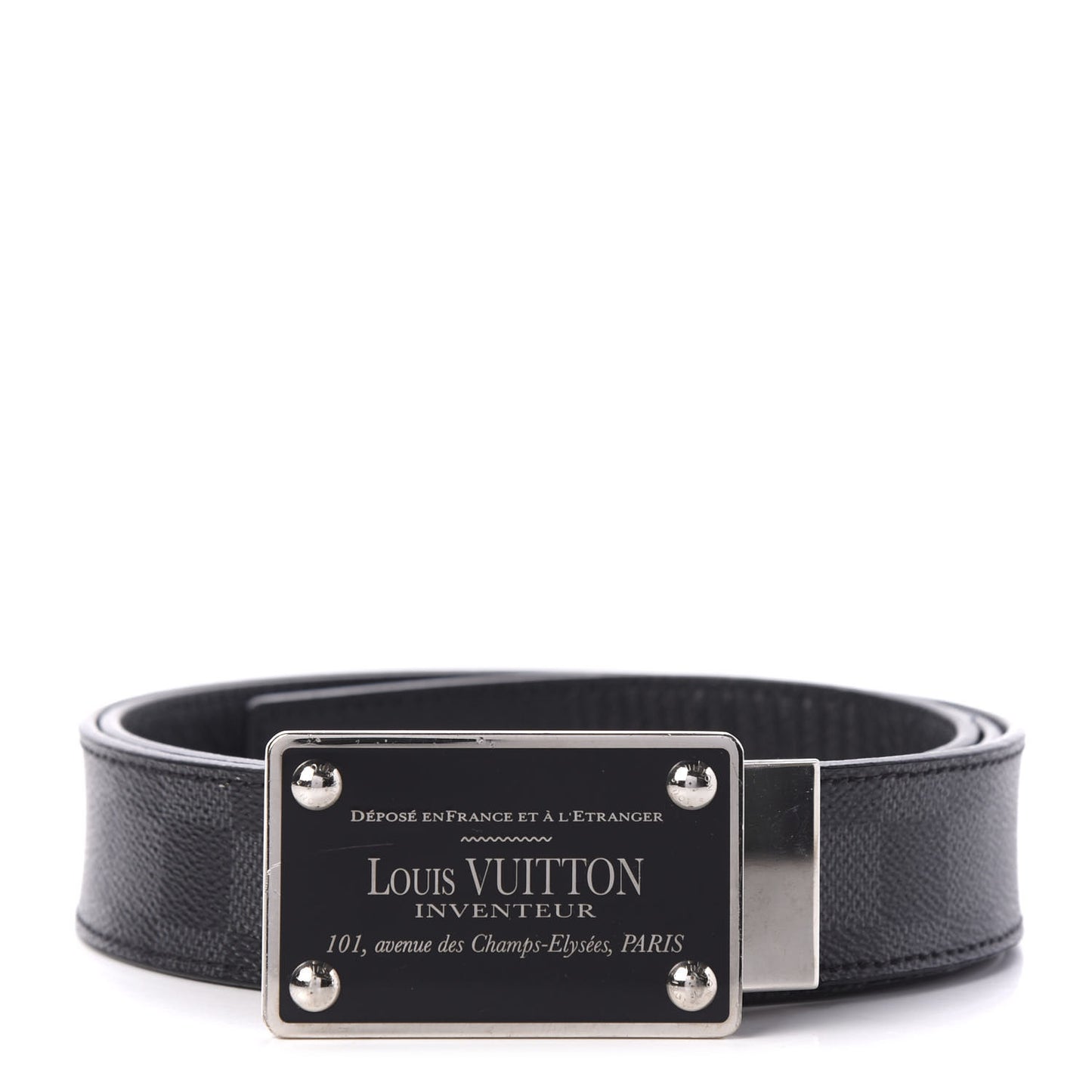 Damier Graphite 35mm LV Inventeur Reversible Belt 110 44