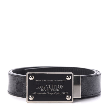 Louis Vuitton Damier Graphite 35mm LV Inventeur Reversible Belt 110 44 1 of 4