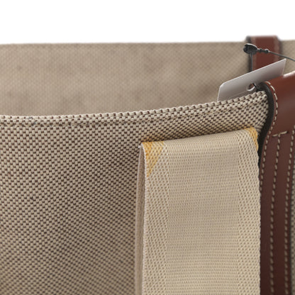 Chloe Cotton Calfskin Large Woody Ribbon Tote White Brown 5 of 6