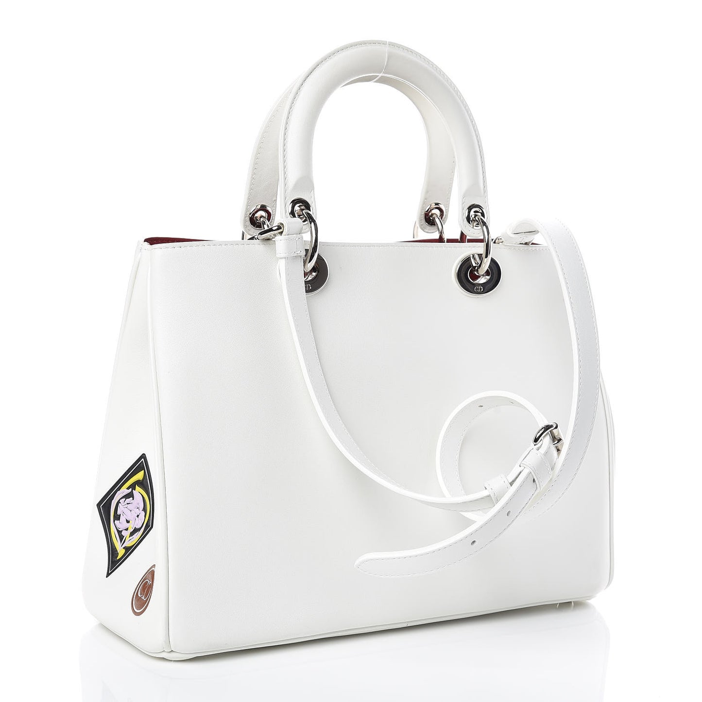 Calfskin Paradise Medium Diorissimo Tote White