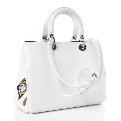 Christian Dior Calfskin Paradise Medium Diorissimo Tote White 5 of 15