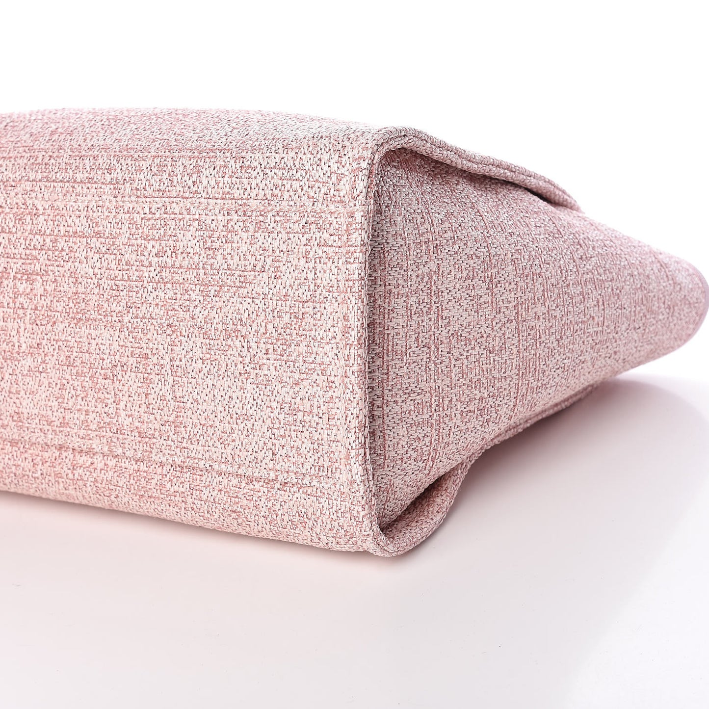 Straw Lurex Large Deauville Tote Pink