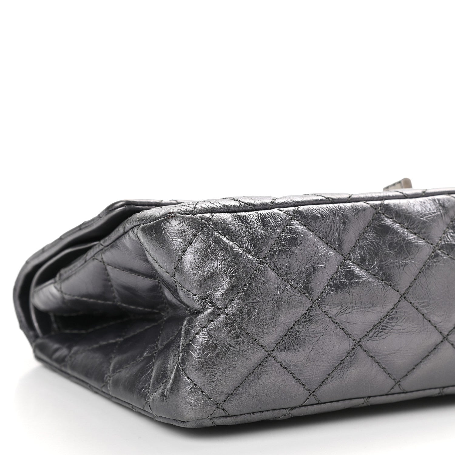 Chanel Metallic Aged Calfskin Quilted 2.55 Reissue 226 Flap Silver 9 of 10