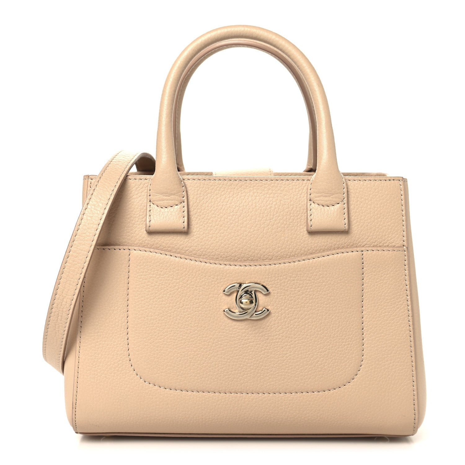 Chanel Grained Calfskin Mini Neo Executive Shopper Tote Light Beige 1 of 12