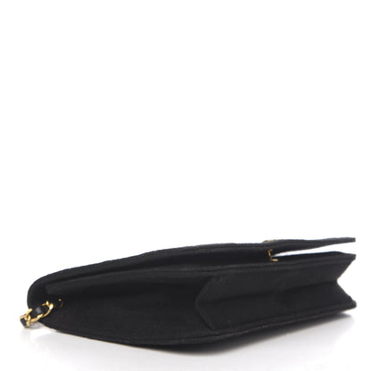 Chanel Jersey Quilted Wallet On Chain WOC Black 3 of 10
