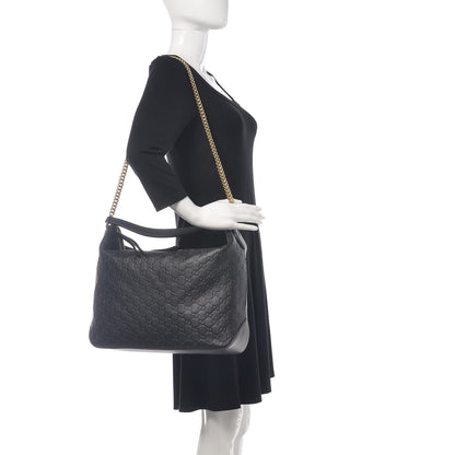 Gucci Guccissima Signature Large Linea A Hobo Black 2 of 9
