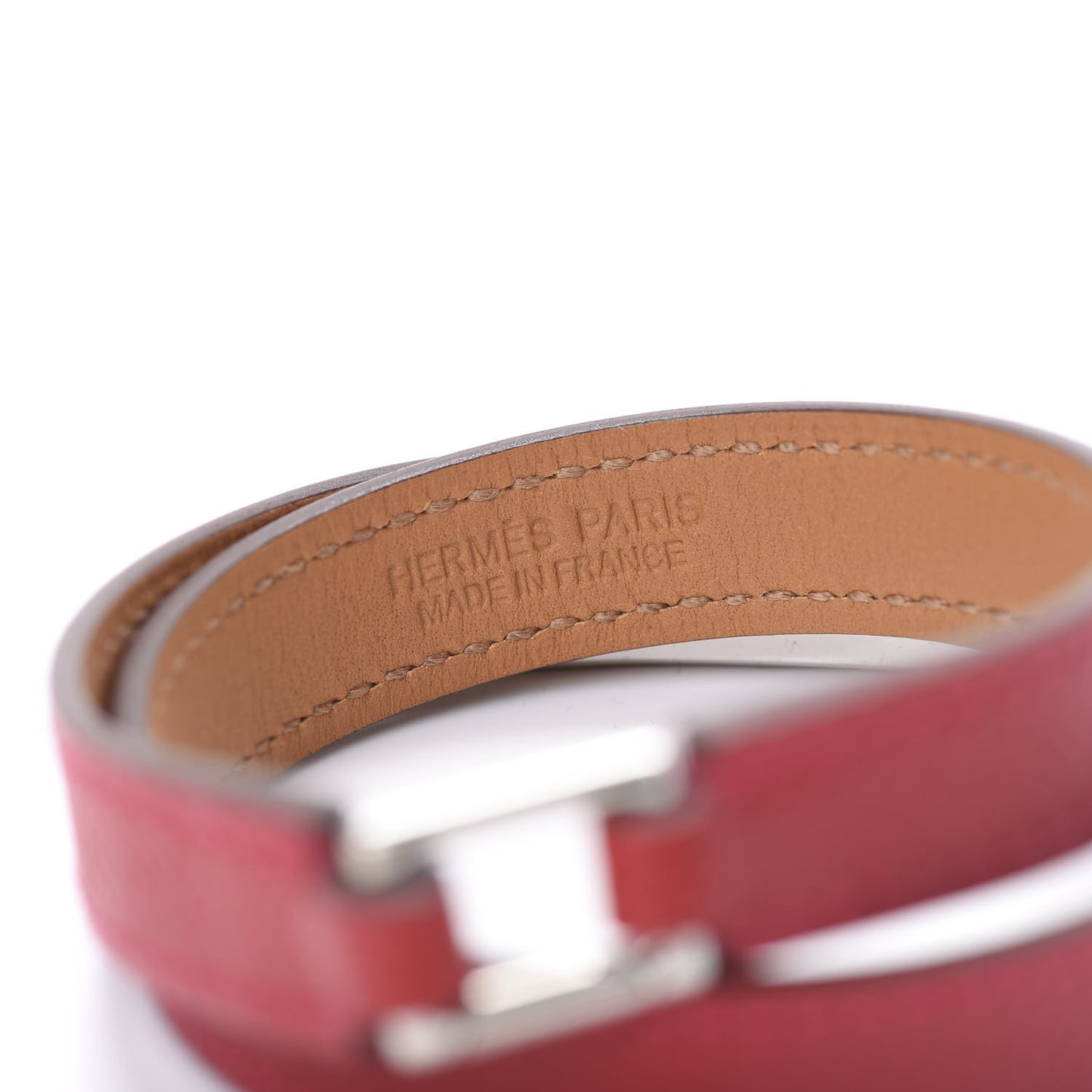 Epsom Rivale Double Tour Bracelet M Rouge Casaque