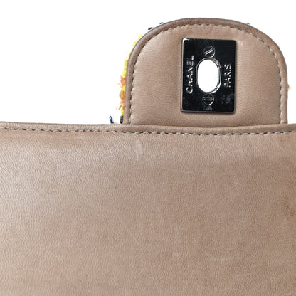 Chanel Tweed Quilted Medium Double Flap Beige Yellow Black 7 of 7