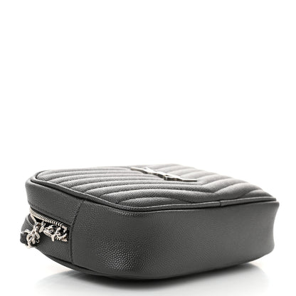 Saint Laurent Grain De Poudre Matelasse Monogram Mini Lou Camera Bag Asphalt 4 of 10