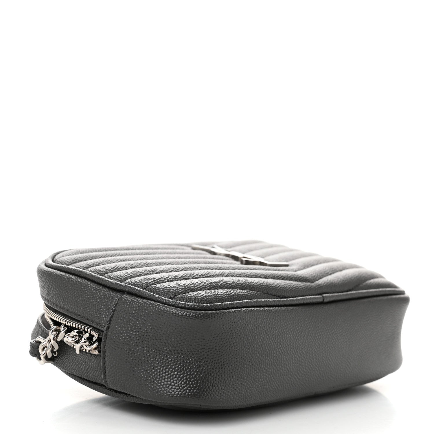 Saint Laurent Grain De Poudre Matelasse Monogram Mini Lou Camera Bag Asphalt 4 of 10