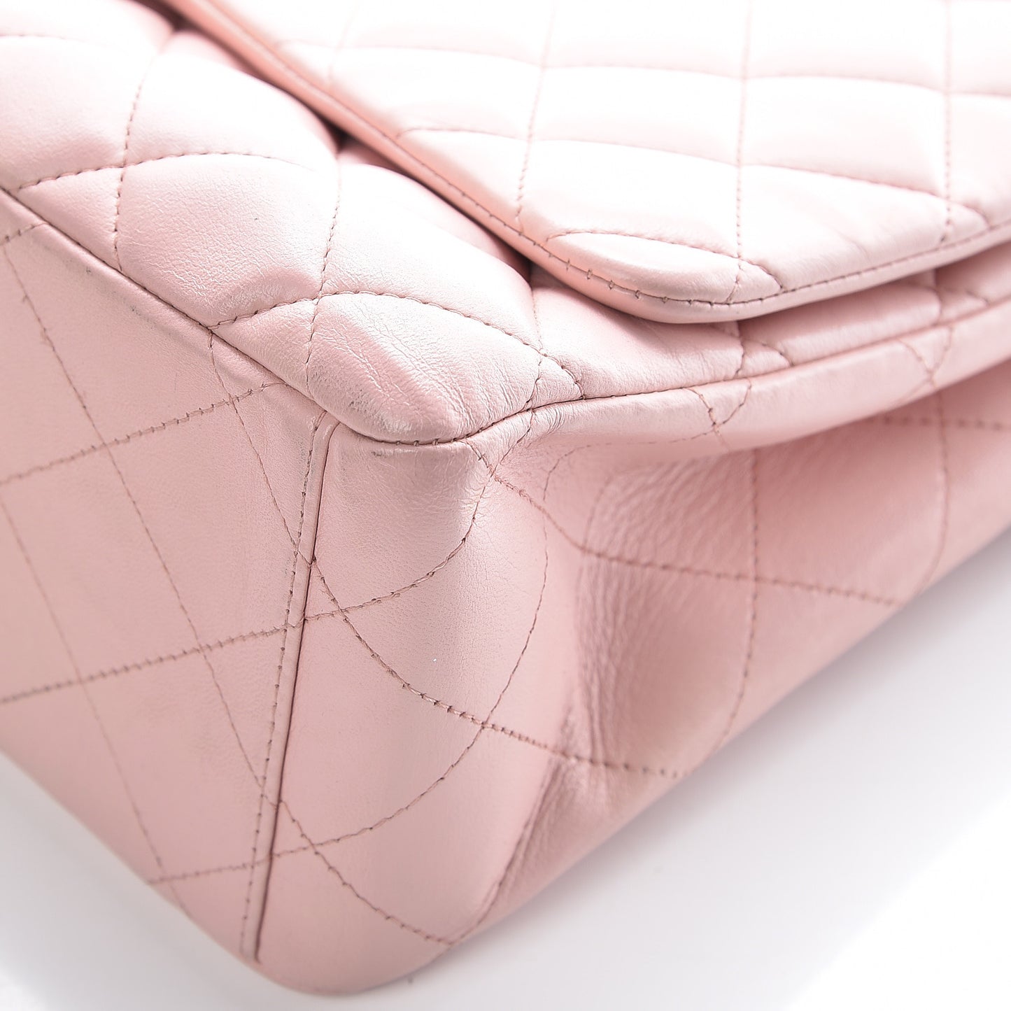 Lambskin Quilted Maxi Single Flap Pink